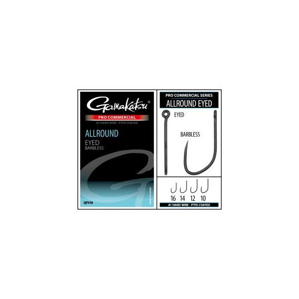 Gamakatsu Coars Pro-C Allround Eyed A1 PTFE BL Ösenhaken ohne Widerhaken #12