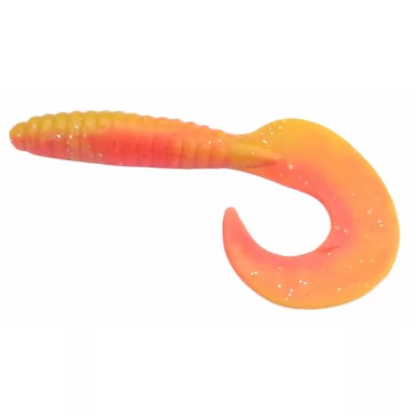 Rapture Fun Tail Grub 8,5cm Red Flame Yelow Plastikköder 10 Stk.