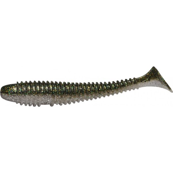 Rapture Ribbed Swing Shad 9,5cm Rauchgrün Gummiköder 7 Stk.