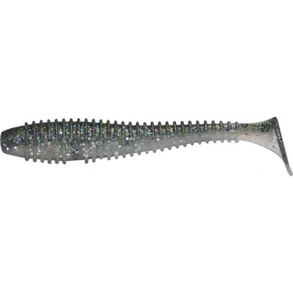 Rapture Ribbed Swing Shad 9,5cm Rauchblau Gummiköder 7 Stk.