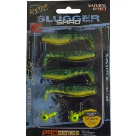   Rapture Slugger Shad Set 5,5cm Yellow & Blue 4+2 Stk. Kunstköder-Set