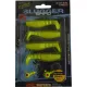 Rapture Slugger Shad Set 5,5cm Neongelb 4+2 Stk. Kunstköder Set
