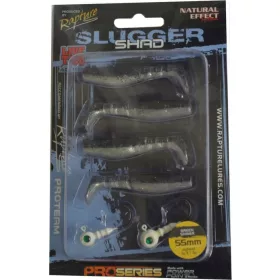   Rapture Slugger Shad Set 5,5cm Grüner Schimmer 4+2 Stk. Kunstköder Set