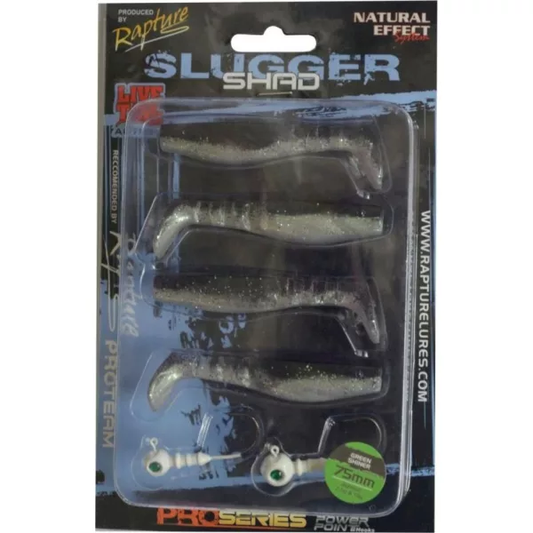 Rapture Slugger Shad Set 7,5cm Green Shiner 4+2 Stk. Kunstköder-Set