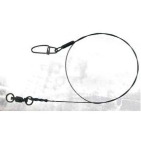   Trabucco Titanium Leader 20lb 12 Bb/Snap/Titanium Drahtvorfach mit Karabiner und Kugellagerwirbel