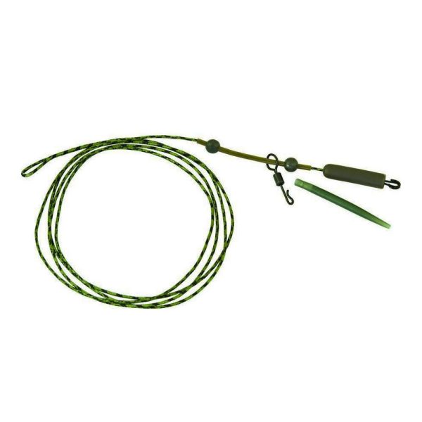 K-Karp DT Heli Rig 90cm Braunes Bleieinlage Vorfach mit Sicherheitsverschluss 2 Stk.