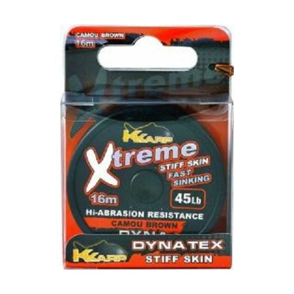 K-Karp Dyna Tex Xtreme Stiff 16m 35lb Camo Grün Vorfach