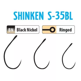   Trabucco Shinken Hooks S-35BL BN #4 Widerhakenloser Haken für Spinner 10 Stk.