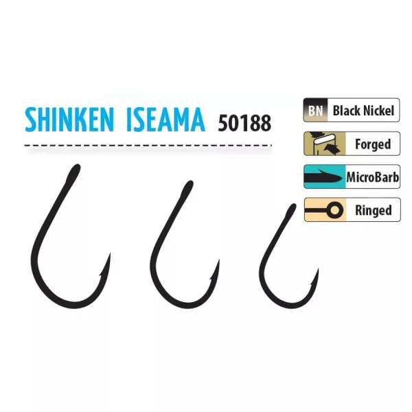 Trabucco Shinken Hooks Iseama W/R BN #16 Ösenhaken mit Widerhaken 10 Stk.