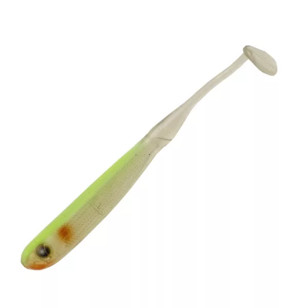 Tiemco PDL Super Tail Eco 7,6cm 20 Crystal Chartreuse Gummifisch 6 Stk.