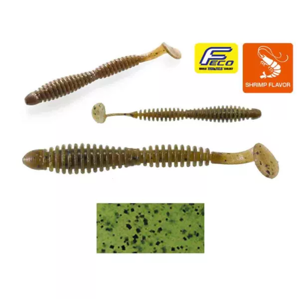 Tiemco Locoism Flexy Shad 7,6cm #100 Watermelon/BKF Plastikköder 9Stk.