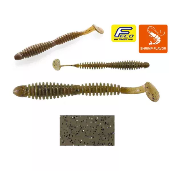 Tiemco Locoism Flexy Shad 7,6cm #160 Smoke/BK&SLF Plastikköder 9Stk.