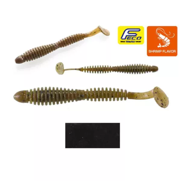 Tiemco Locoism Flexy Shad 8,9cm #000 Solid Black Plastikköder 7Stk.