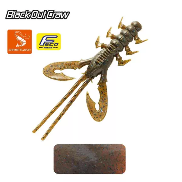Tiemco Black Out Craw 10cm 133 Kunststoffköder 6 Stück