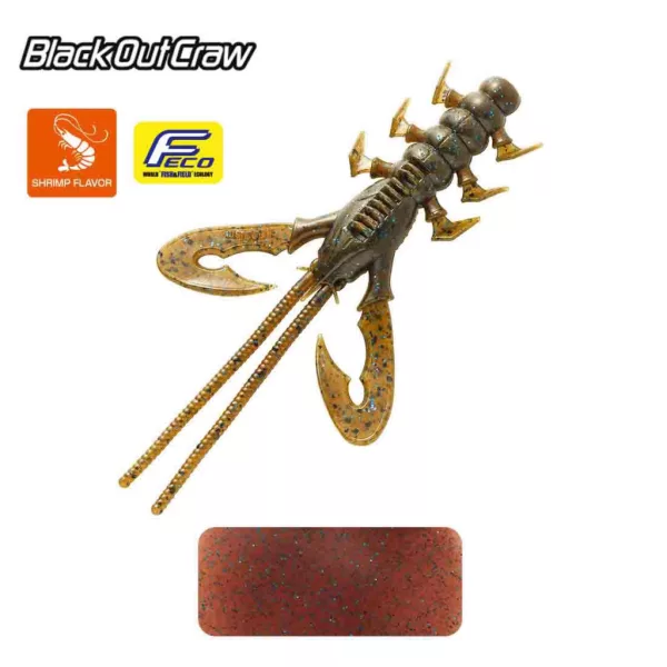 Tiemco Black Out Craw 10cm 142 Plastikköder 6 Stk.