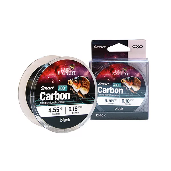 Carp Expert Smart Carbon Schwarz 0,18mm Monofile Hauptschnur 150m