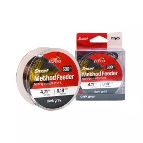   Carp Expert Smart Method Feeder Dunkelgrau 0,18mm Monofile Hauptschnur 300m