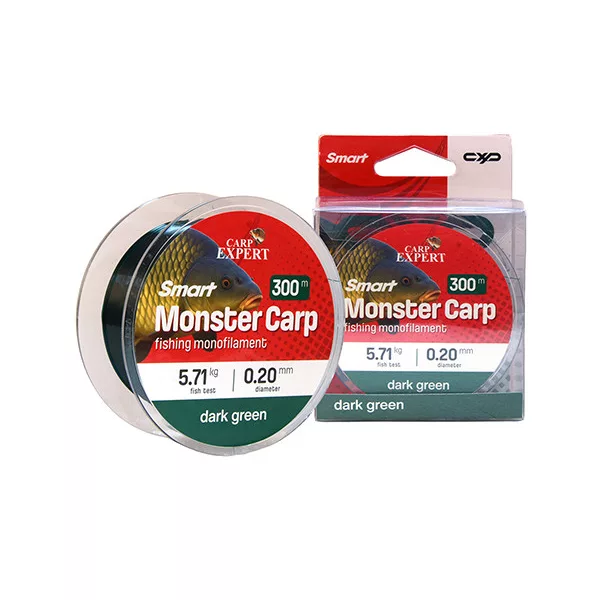 Carp Expert Smart Monster Carp Dunkelgrün 0,25mm Monofile Hauptschnur 300m