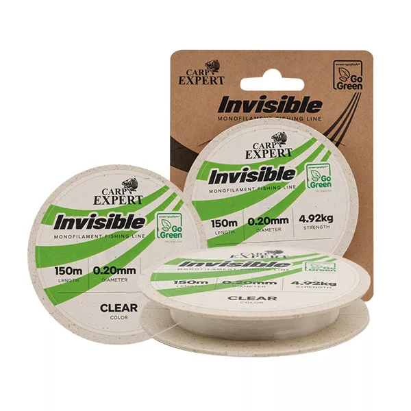 Carp Expert Invisible 150m 0,220mm Go Green Monofile Hauptschnur