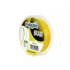 Kamasaki Braid Gelb 0,14mm 100m Geflochtene Hauptschnur