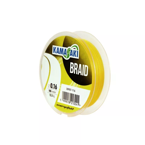 Kamasaki Braid Yellow Geflochtene Schnur 0,28mm 27,5kg 100m