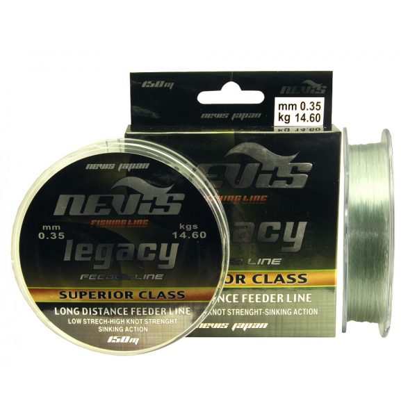 Nevis Legacy Feeder 300m 0.20mm Monofil-Hauptschnur-Transparentgrau