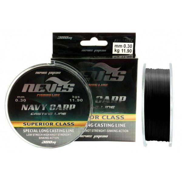 Nevis Navy Carp 300m 0.20mm Monofile Hauptschnur-Schwarz