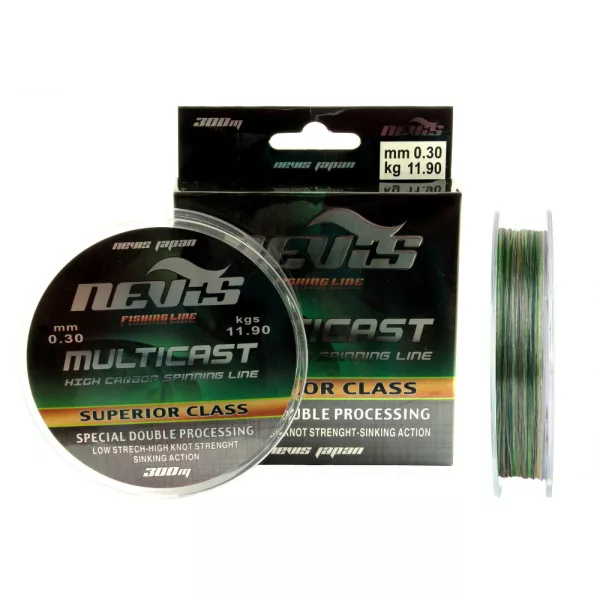 Nevis Multicast 300m 0.20mm Monofile Hauptschnur-Mehrfarbig