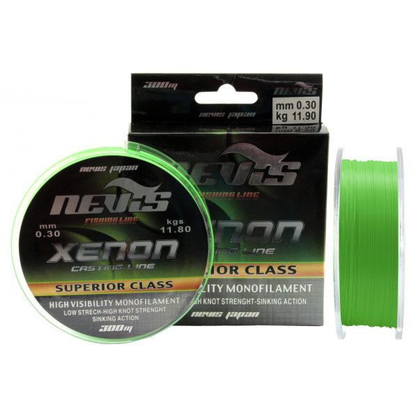 Nevis Xenon 600m 0.35mm Monofile Hauptschnur-Fluo Grün