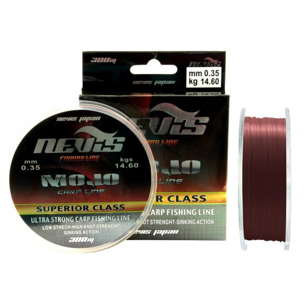 Nevis Mojo 300m 0.22mm Monofile Hauptschnur-Bordeauxrot