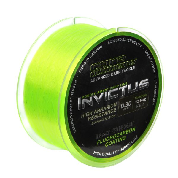 Carp Academy Invictus 600m 0.28mm Monofile Hauptschnur-Fluo Grün