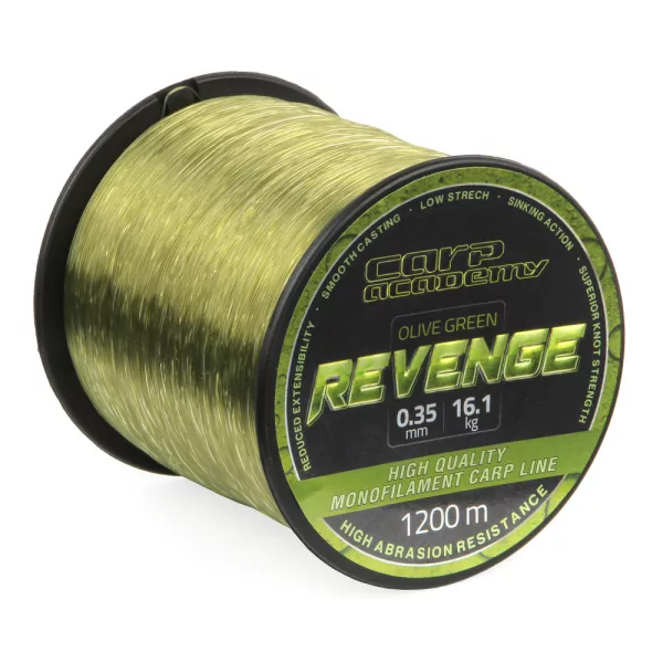 Carp Academy Revenge 1200m 0.30mm Monofil Hauptschnur-Grün