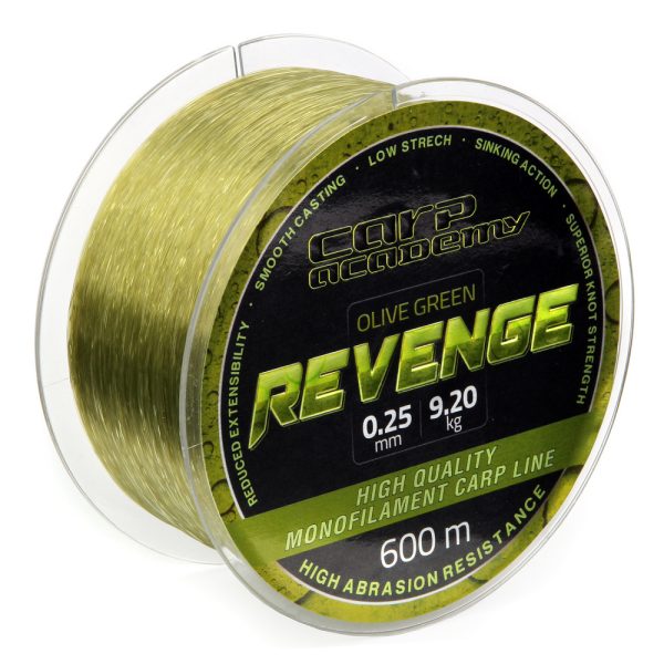 Carp Academy Revenge 600m 0.28mm Monofil Hauptschnur-Grün