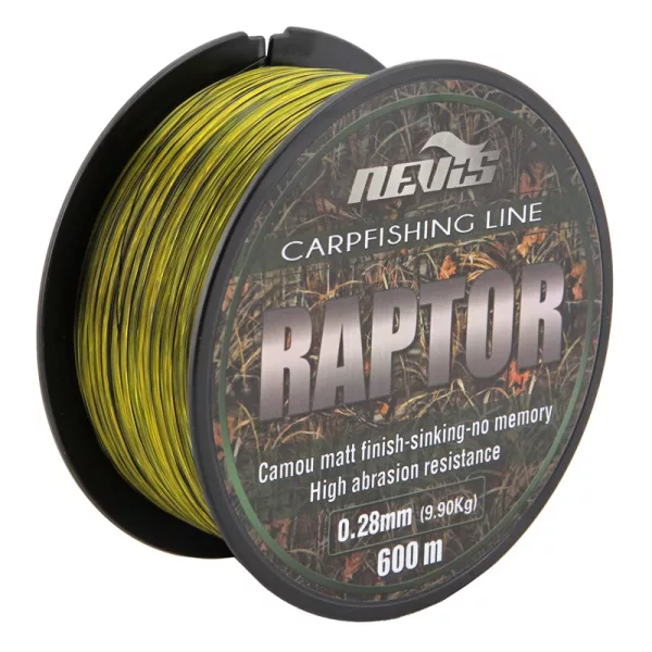 Nevis Raptor 600m 0.30mm Monofile Hauptschnur-Gelb+Grün