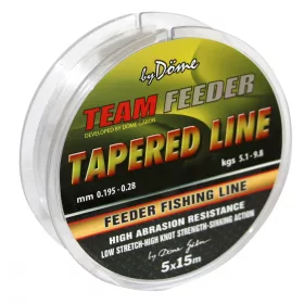   Haldorádó By Döme TF Tapered Leader 5x15m 0.165-0.22mm Vorfachschnur - Transparent