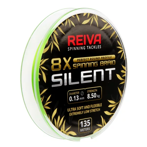 Reiva Reiva Silent 135m 0,10mm Geflochtene Hauptschnur-Fluo Grün