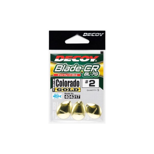 Decoy BL-7G Cr Colorado Gold 2 Spinner Blade 5 Stk.
