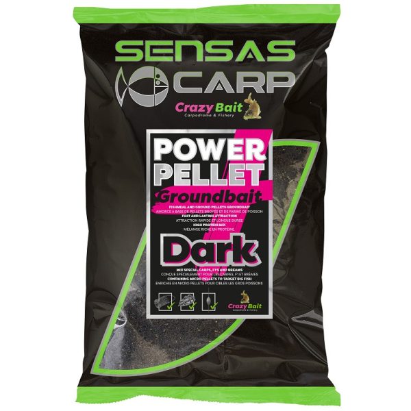 Sensas UK Power Pellets Plus Dunkel Grundfutter 2kg