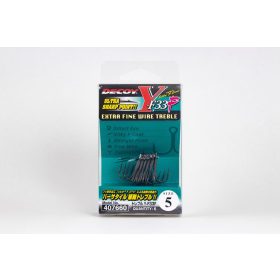   Decoy Y-F33F Extra Fine Wire #7 Ösen-Drillingshaken mit Widerhaken 8 Stk.