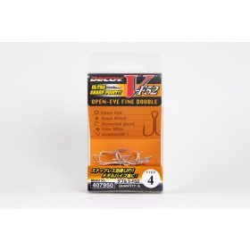 Decoy V-F52 #8 Zwillingshaken mit Öhr und Widerhaken 8Stk