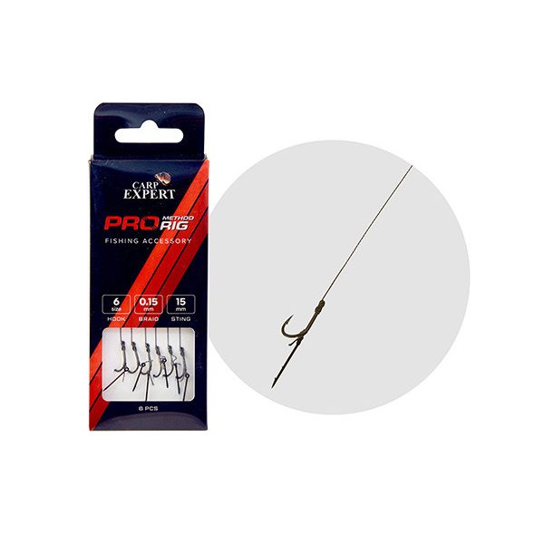 Carp Expert Pro Method Feeder Köderspieß-Vorfach 8 6 Stk. 10