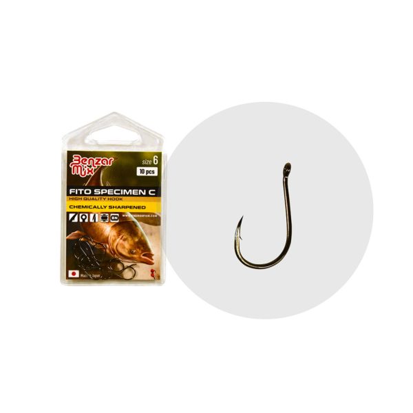 Benzár Mix Fito Specimen-C 6 Öhrhaken, mit Widerhaken für Silberkarpfen 10 Stk.
