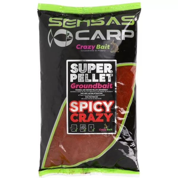 Sensas Super Pellet Würzig Verrückt Lockfutter 1kg