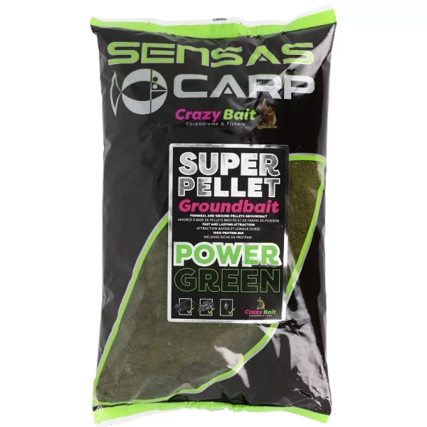 Sensas Super Pellet Verrücktes Grün Lockfutter 1kg