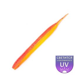 DS Sexy Worm 10,16cm Fire lemon 6 Stk./Packung Plastikköder