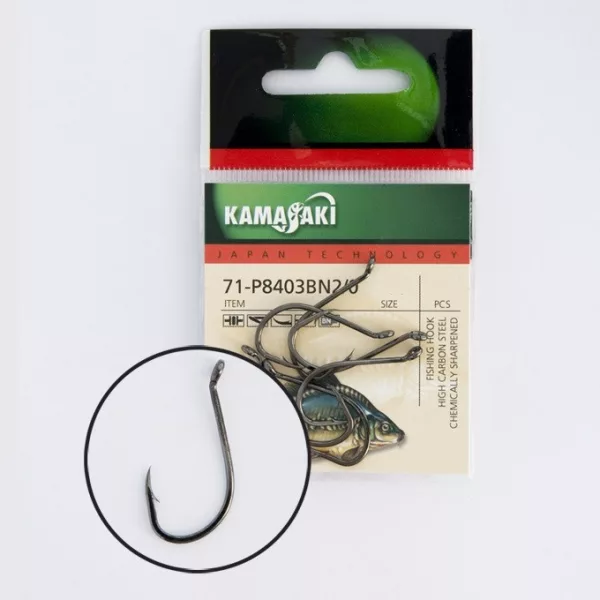 Kamasaki Carbon Haken P8403Bn Nr. 6/0 Verpackt (3Db)