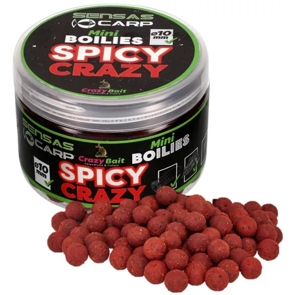 Sensas Mini Boilies Crazy Spicy 10mm Köderboilie 80gr