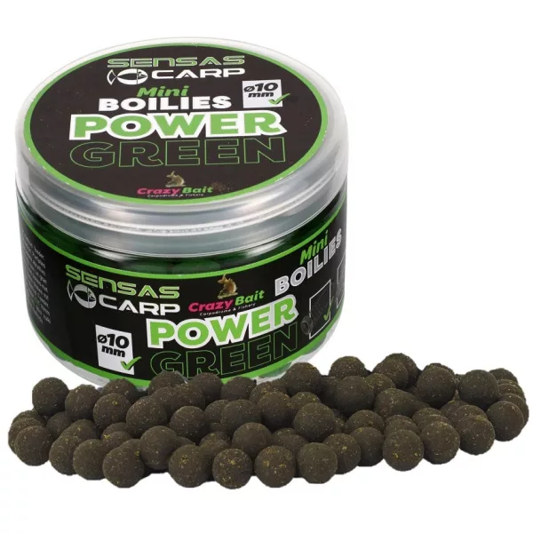 Sensas Mini Boilies Crazy Green 10mm Köderboilie 80gr