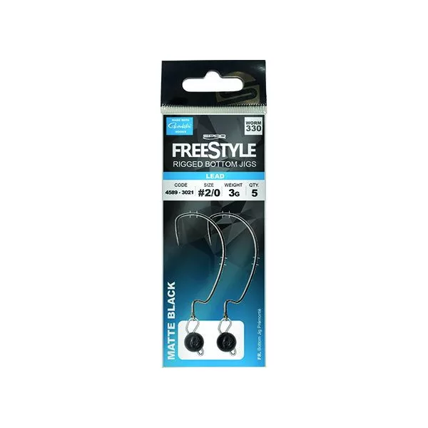 Spro FreeStyle Rigged Bottom Jigs Glow 3g #1 Grundjig