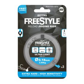 Spro FreeStyle Reload Jig Rig 0.18mm vorgebundener Haken